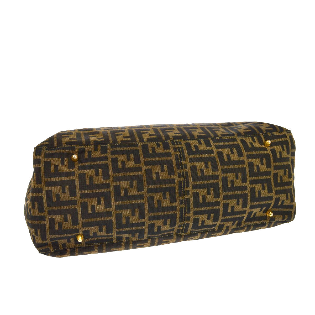 Fendi Vintage Top Handle Zucca Canvas Brown Canvas Tote Bag Bag (Pre-Owned)