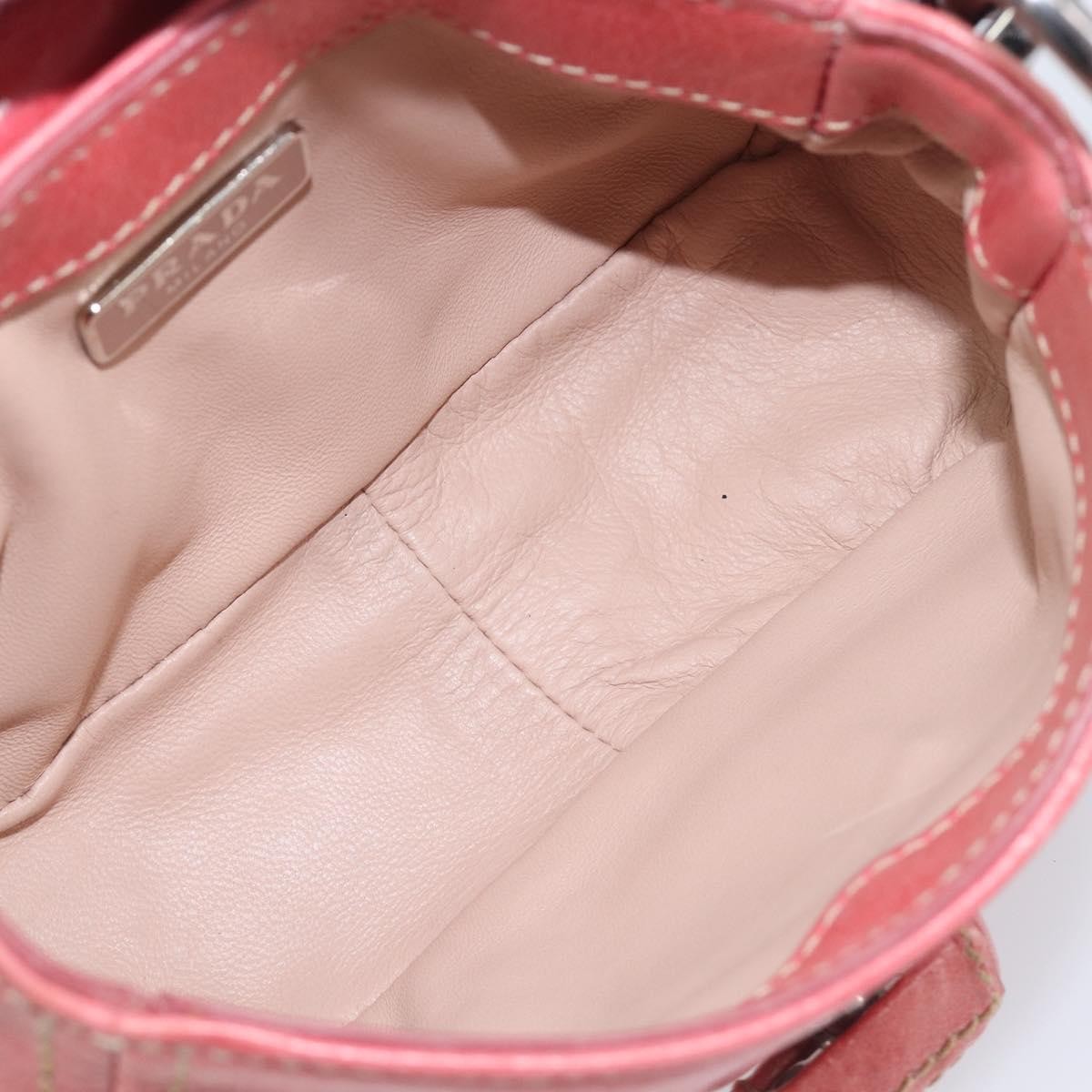 Prada Turnlock Flap Soft Calf Pink Leather Shoulder Bag Bag (Pre-Owned)