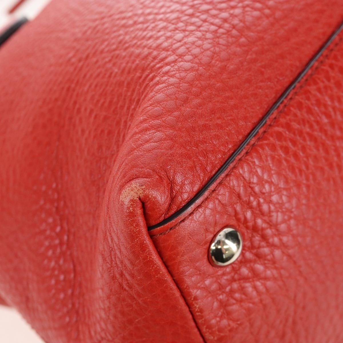 Gucci Soho Convertible Soft Top Handle Leather Orange Leather Handbag (Pre-Owned)
