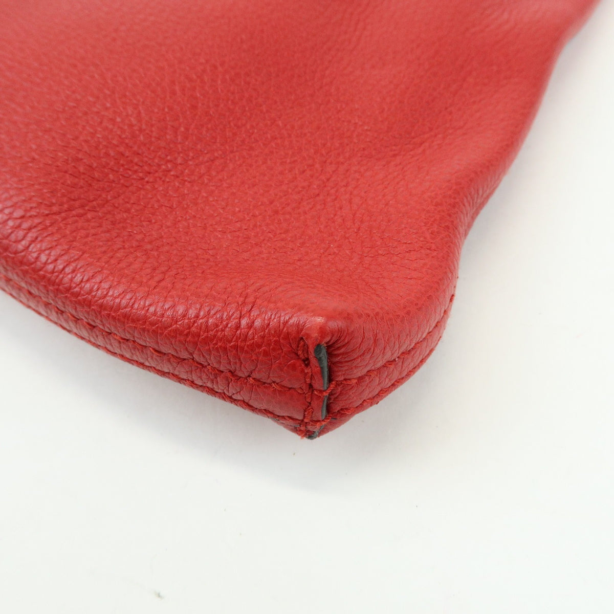 Gucci Logo Portfolio Printed Leather Red Leather Clutche & Pouche Bag (Pre-Owned)