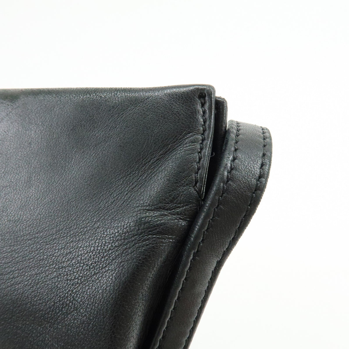 Loewe Shoulder Bag Leather Black Leather Shoulder Bag Bag (Pre-Owned)