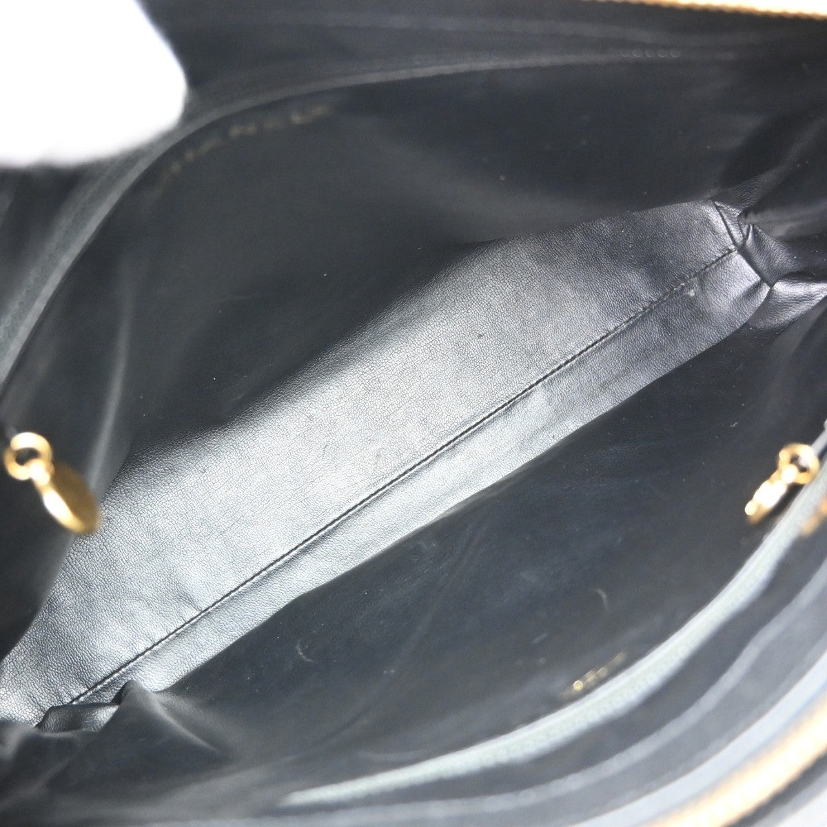 Chanel Vintage Front Pocket Tote Caviar Black Leather Tote Bag Bag (Pre-Owned)