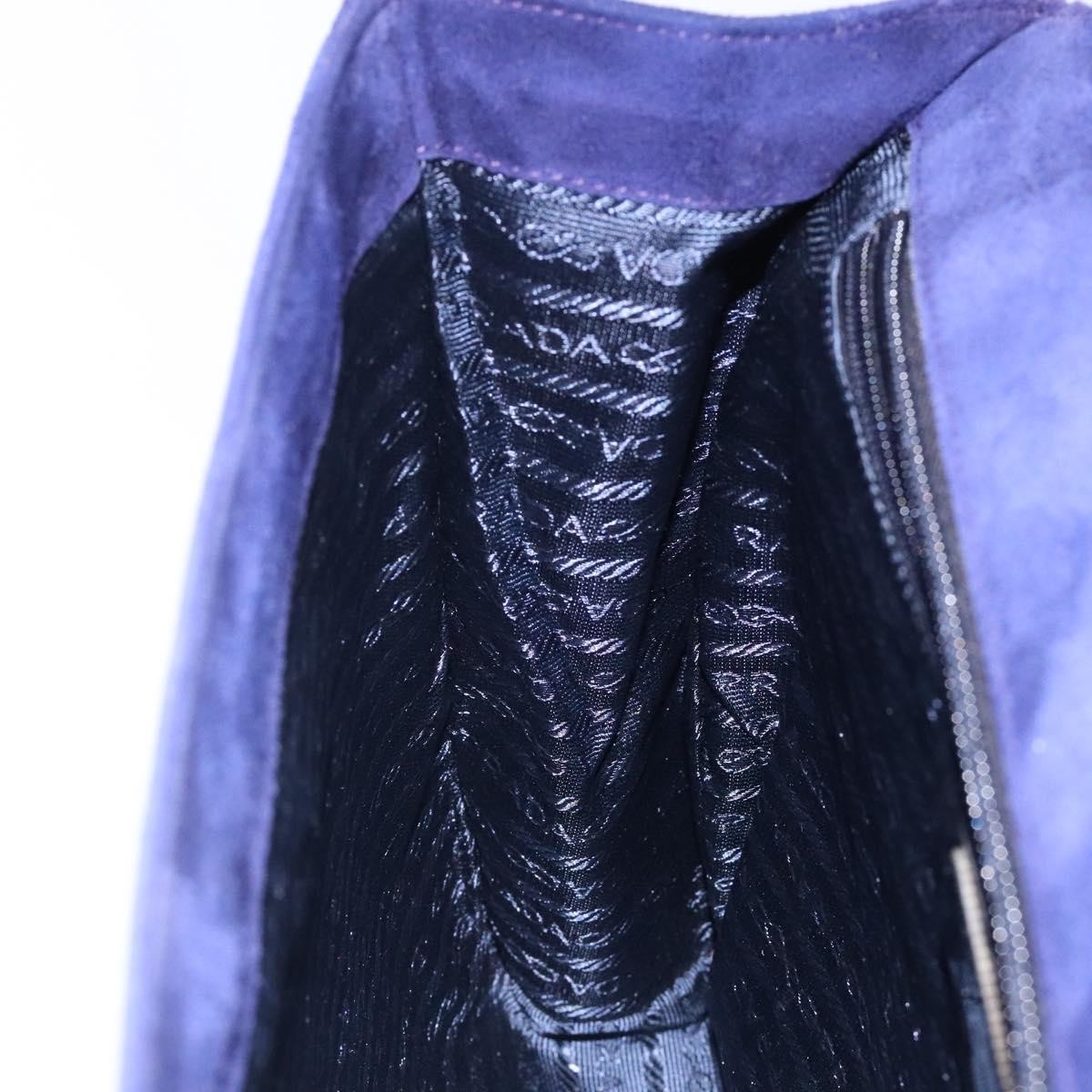 Prada Vintage Suede Purple Suede Handbag (Pre-Owned)