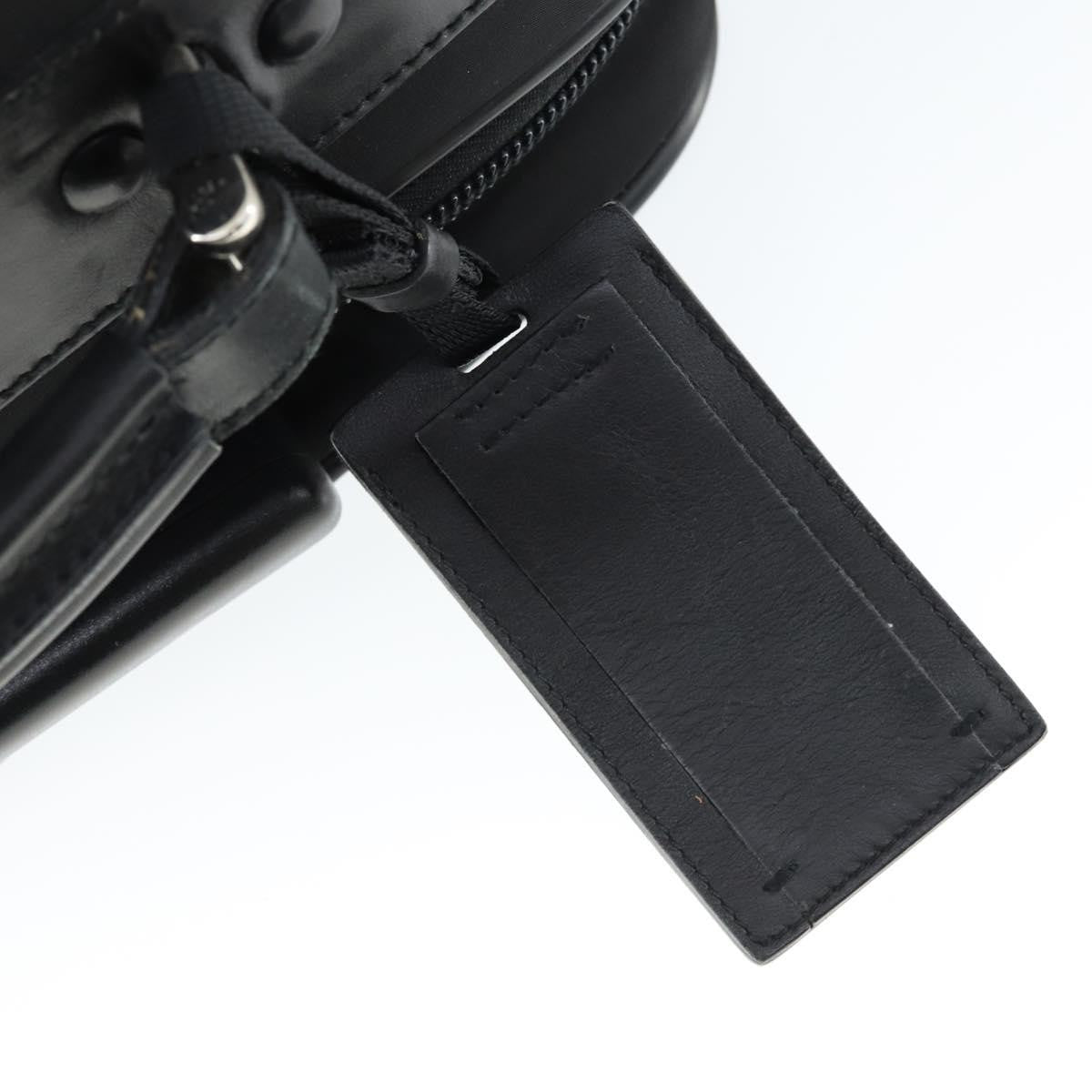 Prada Trolley Rolling Luggage Tessuto And Saffiano Leather Black Nylon Travel Bag Bag (Pre-Owned)