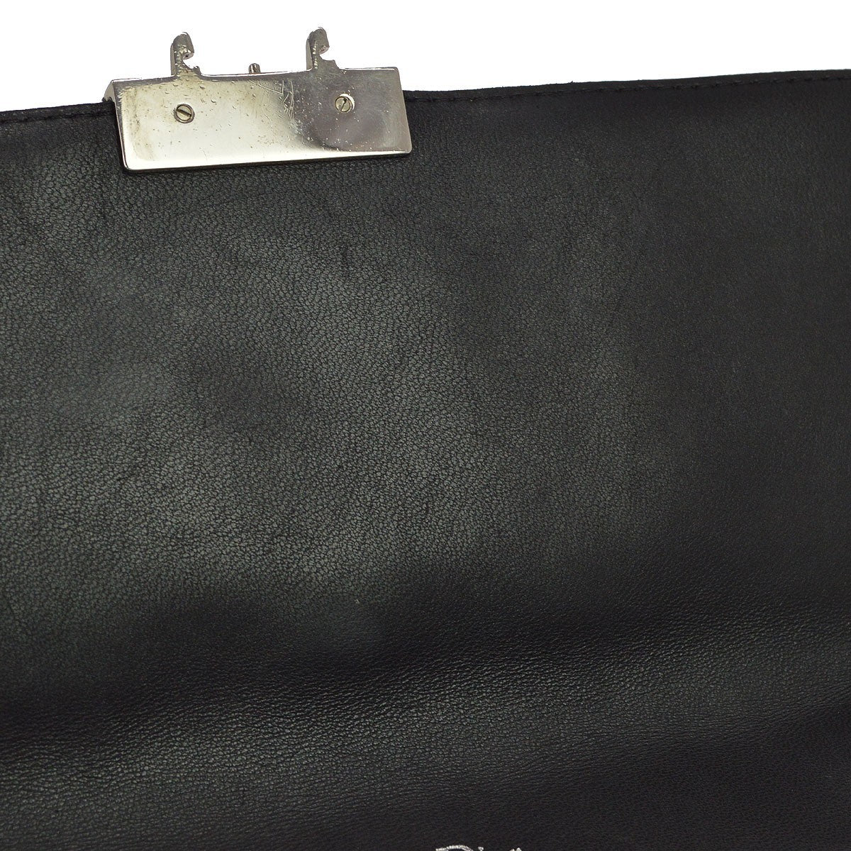 Christian Dior Black Cannage Leather Black Leather Shoulder Bag Bag (Pre-Owned)