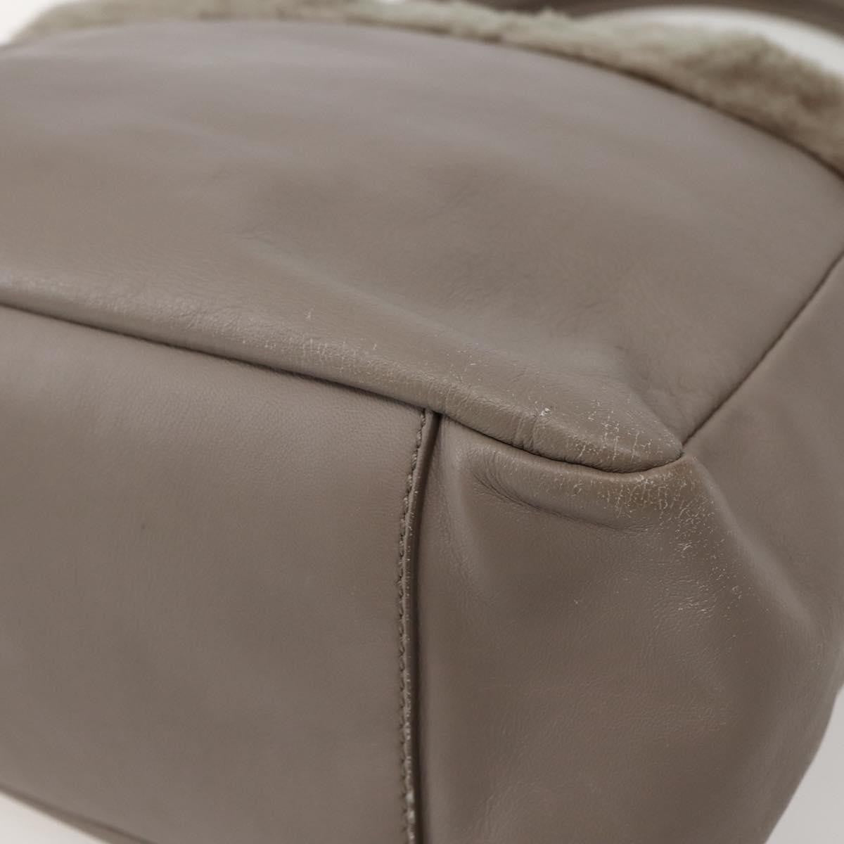 Salvatore Ferragamo Vala Leather Beige Leather Bag (Pre-Owned)