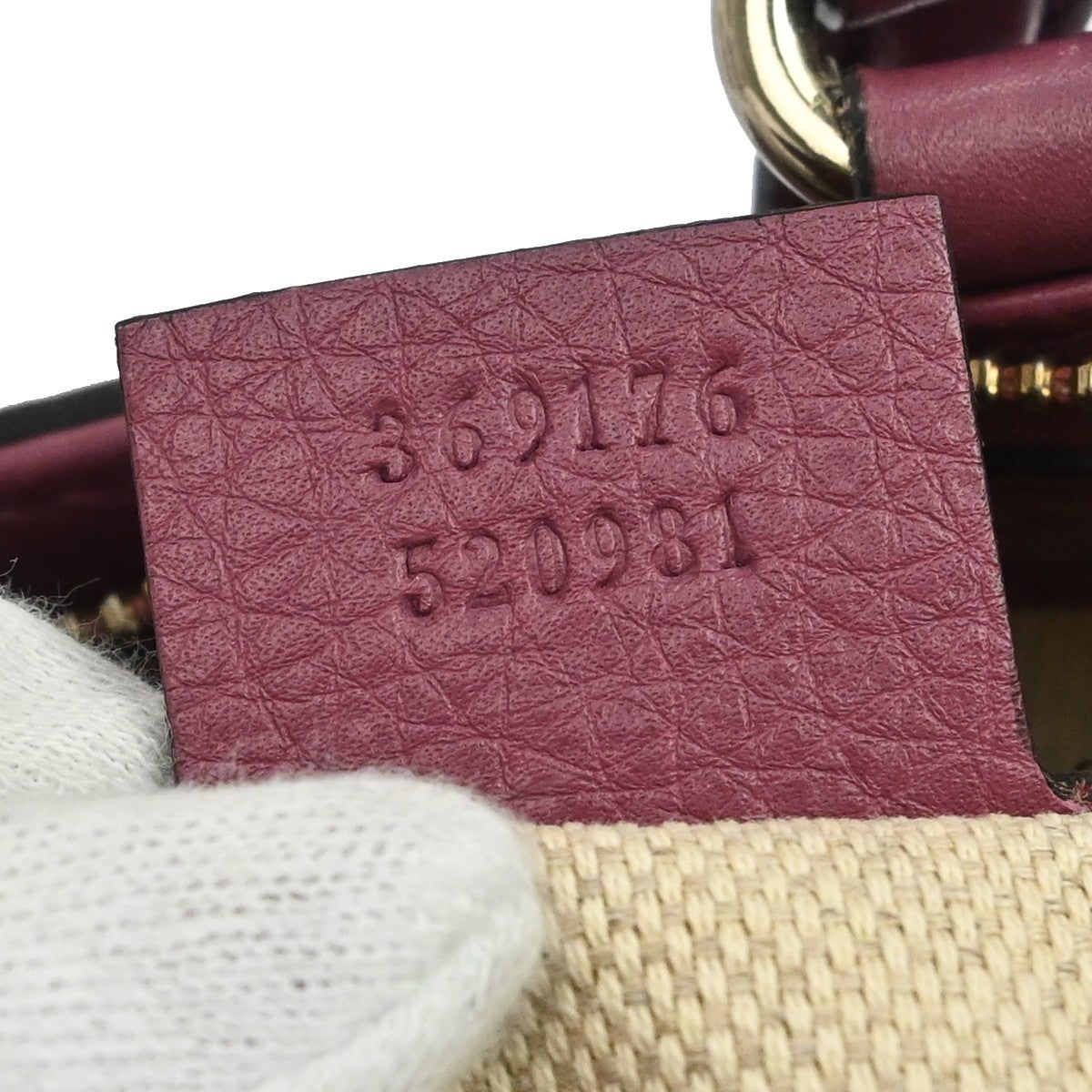 Gucci Soho Convertible Top Handle Leather Purple Leather Handbag (Pre-Owned)