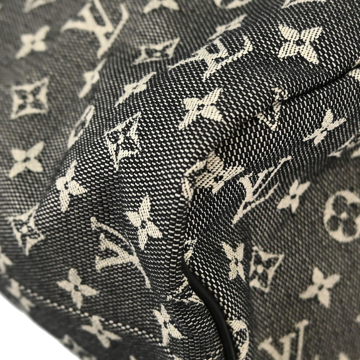 Louis Vuitton Lucille Mini Lin Black Canvas Handbag (Pre-Owned)