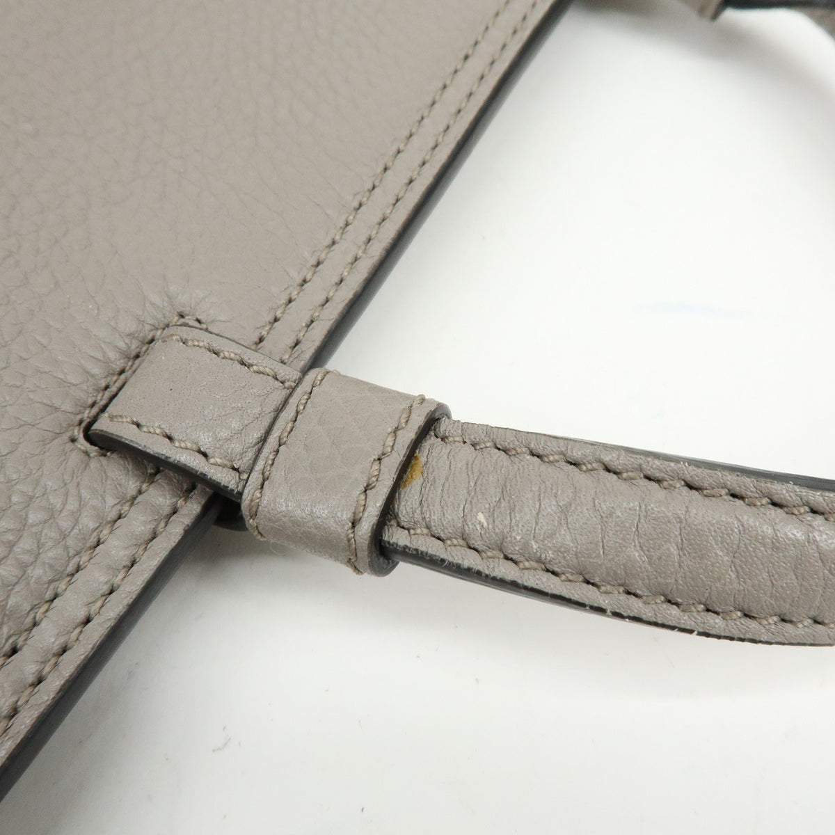 Gucci Bamboo Daily Top Handle Leather Gray Leather Handbag (Pre-Owned)