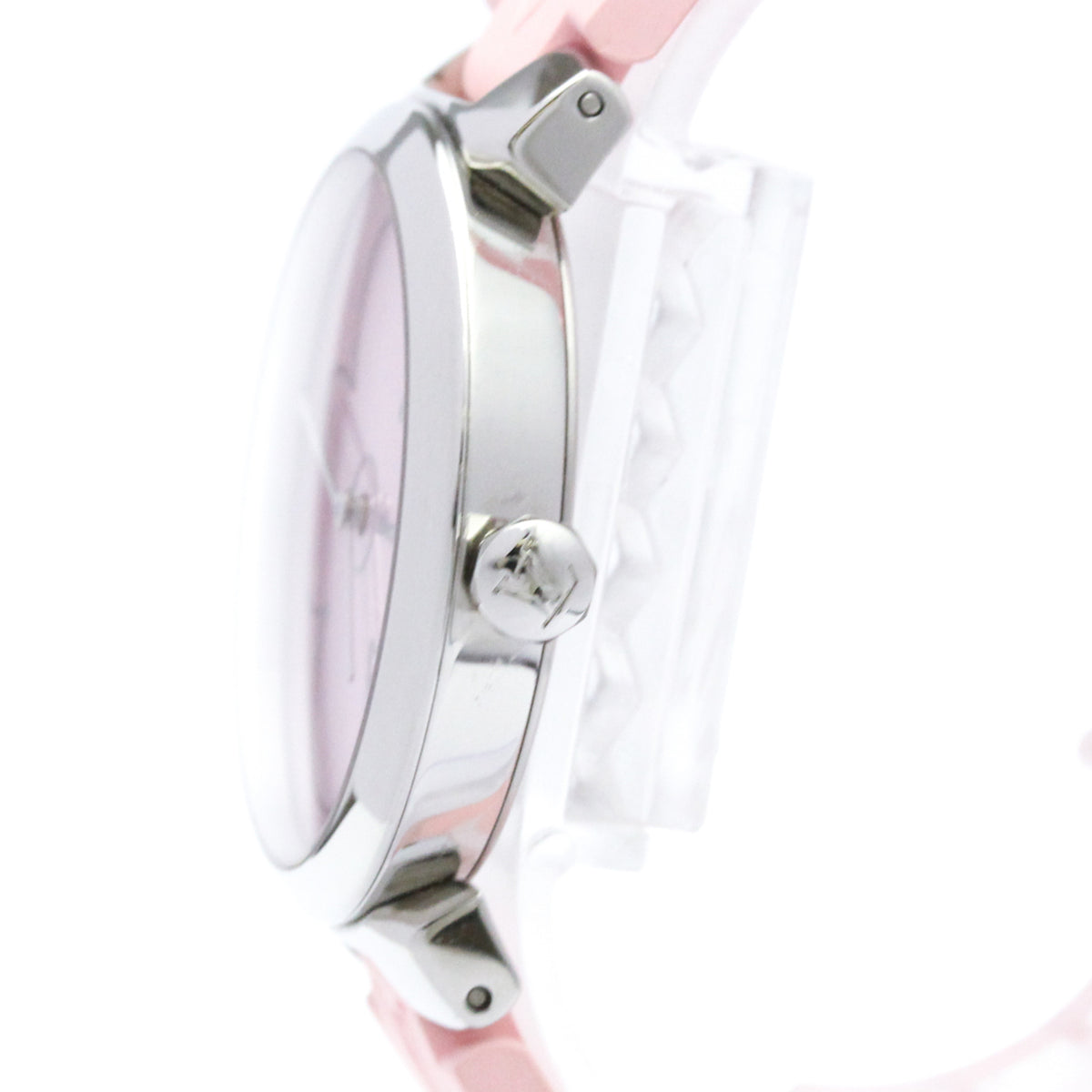 Louis Vuitton Tambour Quartz Stainless Steel And Monogram Rubber Watch (Pre-Owned)