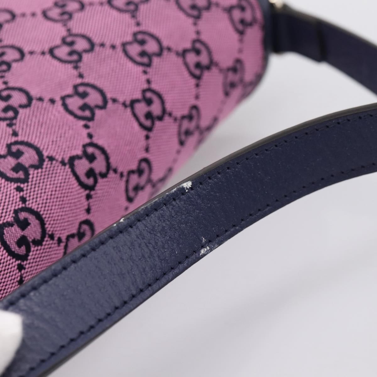 Gucci Children's Messenger Gg Canvas Pink Canvas Handbag (Pre-Owned)