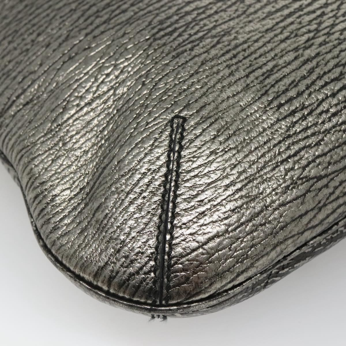 Saint Laurent Tribute Tote Leather Silver Leather Shoulder Bag Bag (Pre-Owned)