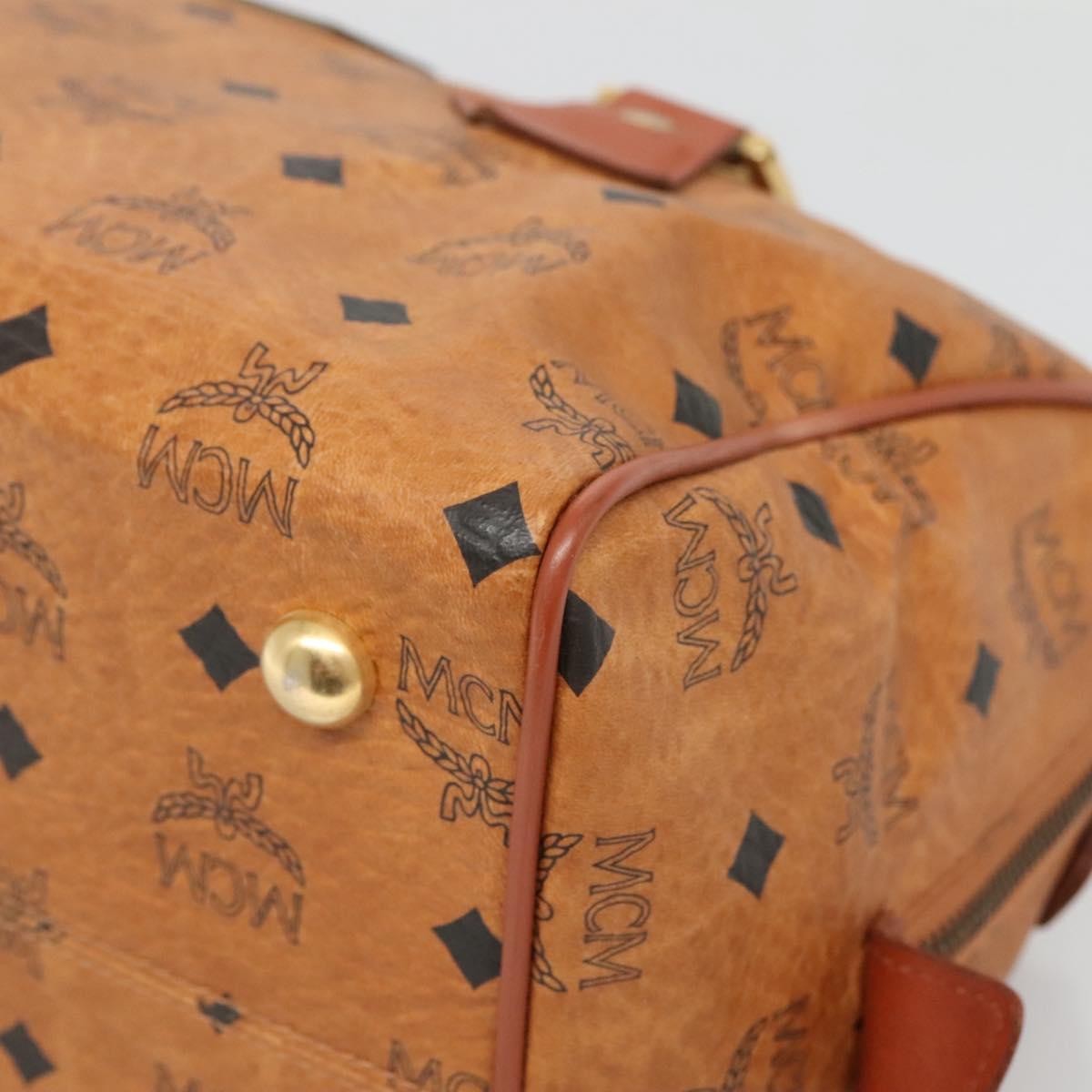 MCM Visetos Canvas And Leather Brown Pvc Handbag (Pre-Owned)