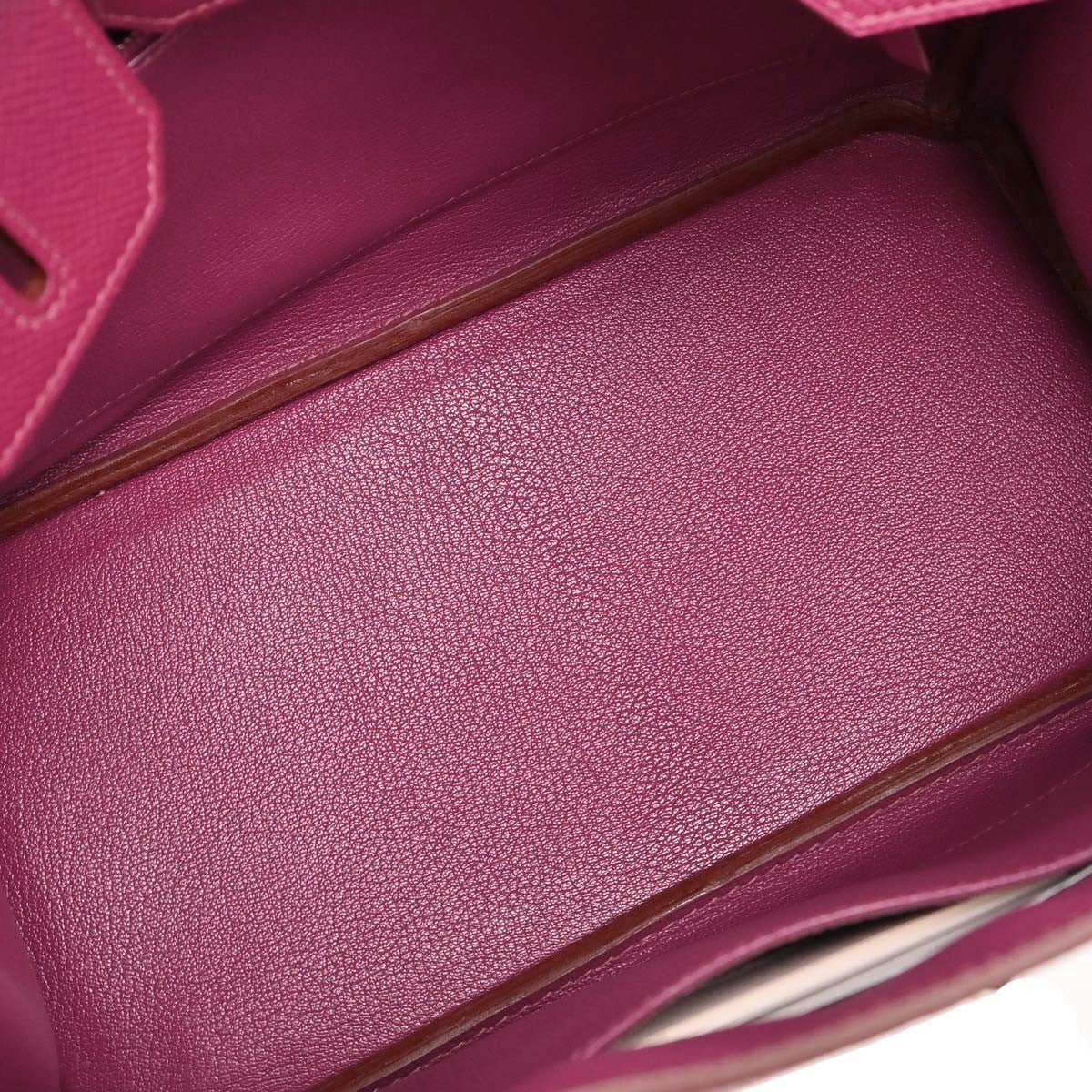 Hermes Birkin Red Epsom With Gold Hardware Pink Leather Handbag (Pre-Owned)