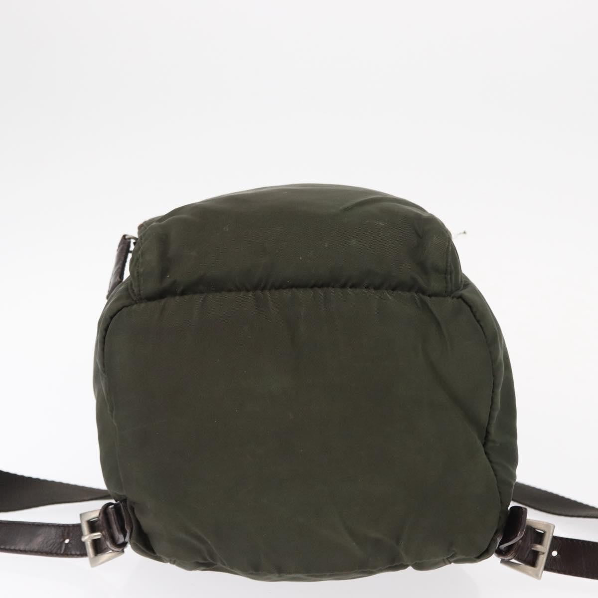 Prada Front Pocket Tessuto Khaki Nylon Backpack Bag (Pre-Owned)