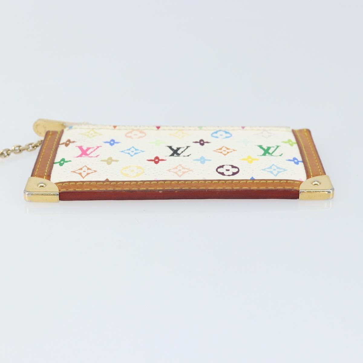 Louis Vuitton Pochette Clés Nm Monogram Multicolor Canvas White Canvas Wallets Accessory (Pre-Owned)