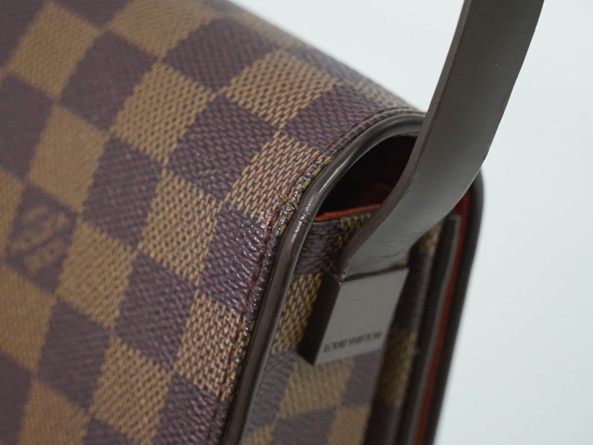 Louis Vuitton Tribeca Carre Damier Ebene Brown Canvas Shoulder Bag Bag (Pre-Owned)