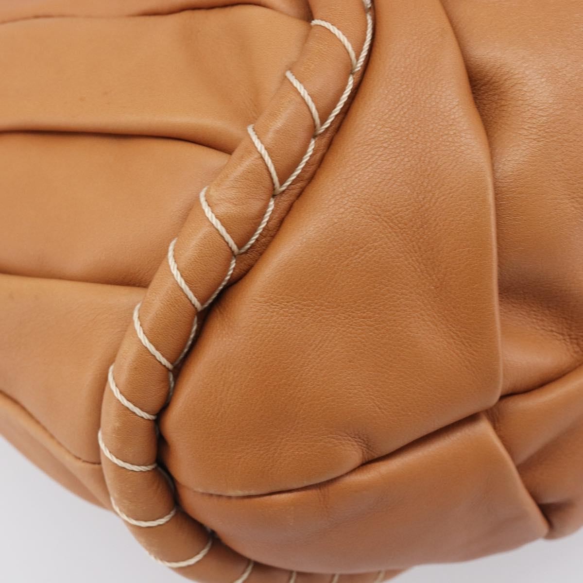 Celine Shoulder Leather Brown Leather Shoulder Bag Bag (Pre-Owned)