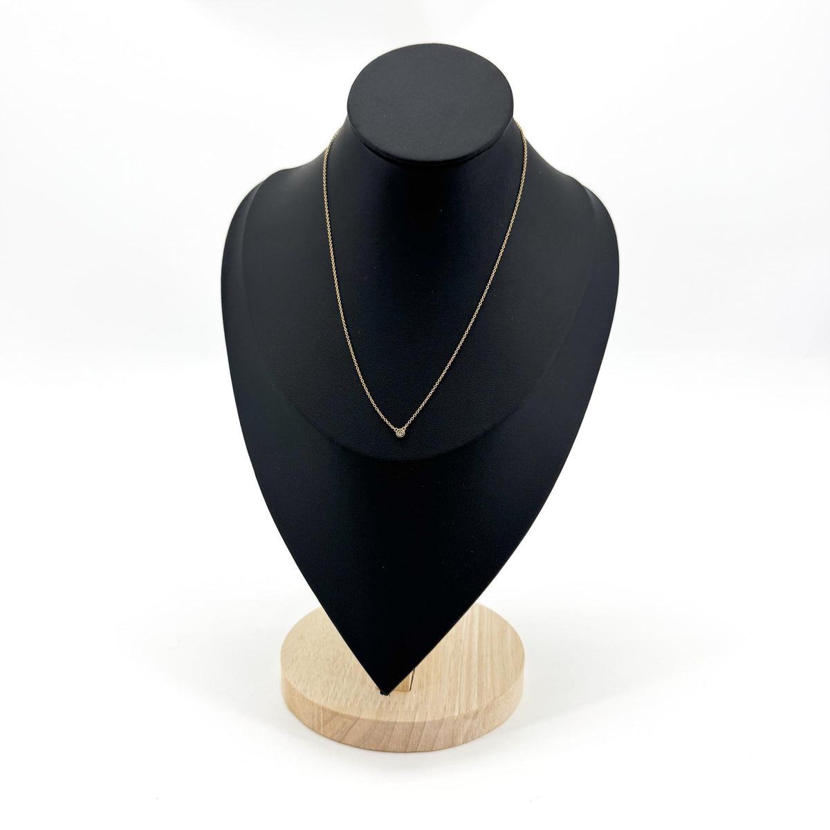 Tiffany & Co. Elsa Peretti Diamonds By The Yard Pendant 18K Yellow Gold With Diamond Gold Yellow_Gold Necklace Jewelry (Pre-Owned)