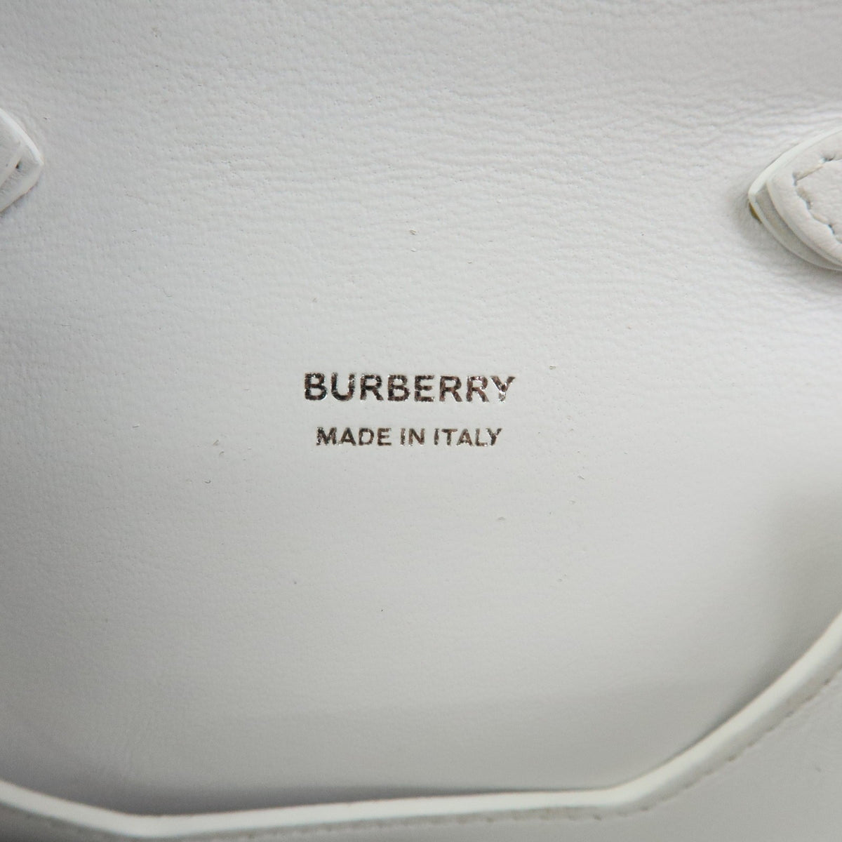 Burberry Olympia Flap Leather White Leather Handbag (Pre-Owned)