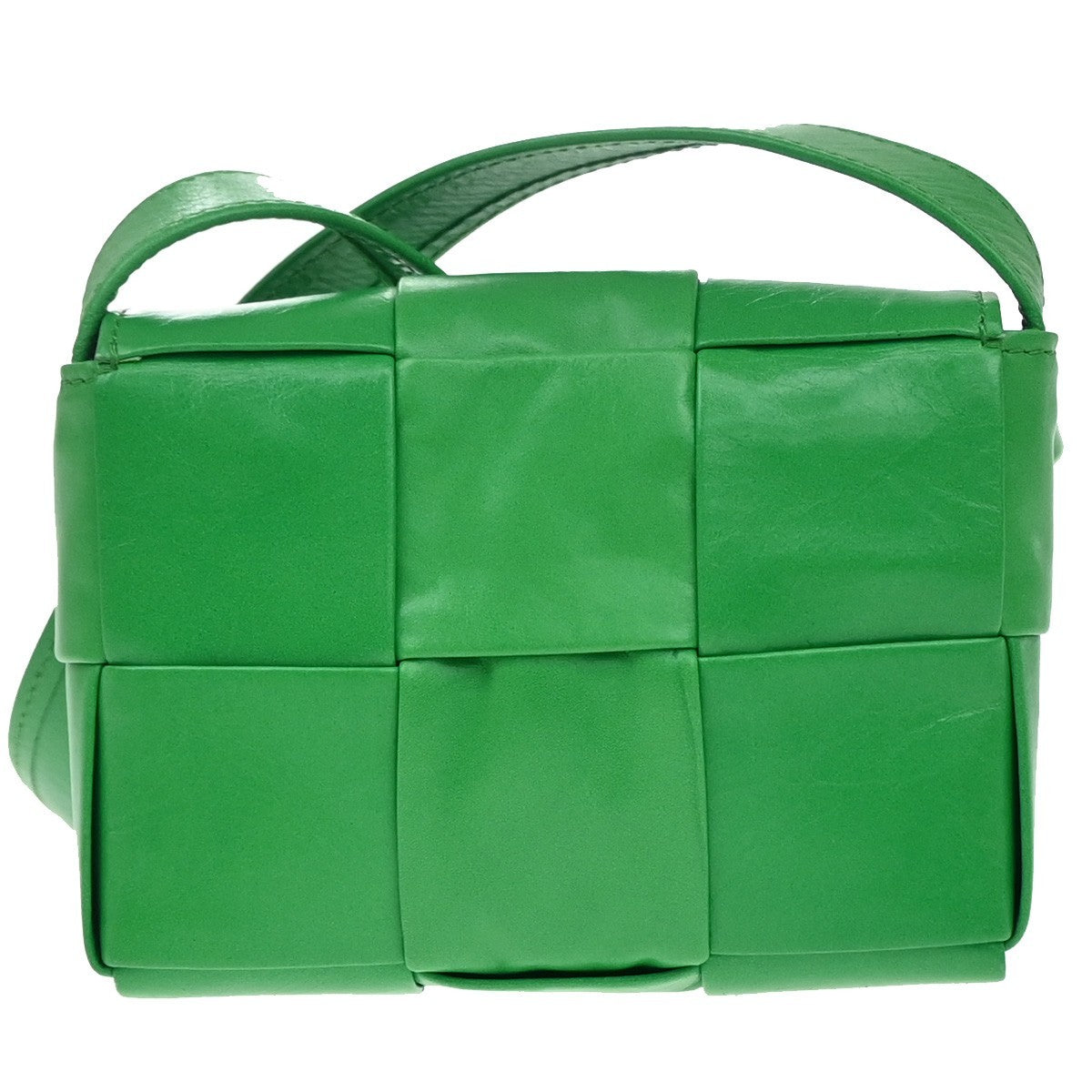 Bottega Veneta Cassette Maxi Intrecciato Leather Green Leather Crossbody Bag Bag (Pre-Owned)