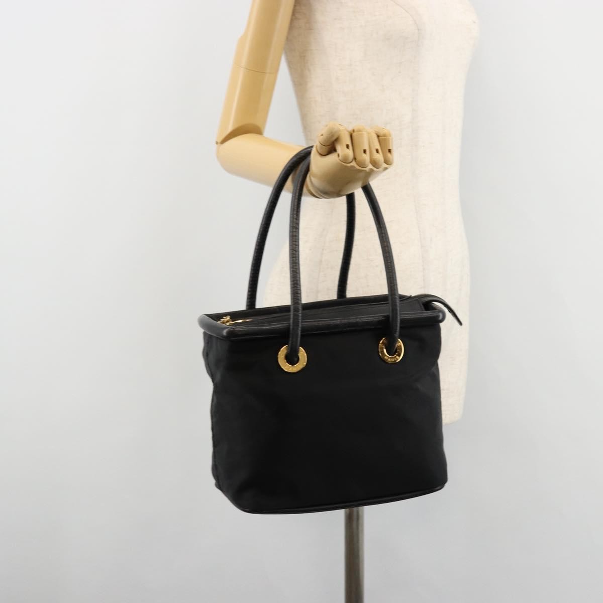 Celine Handbag Nylon Black Nylon Handbag (Pre-Owned)