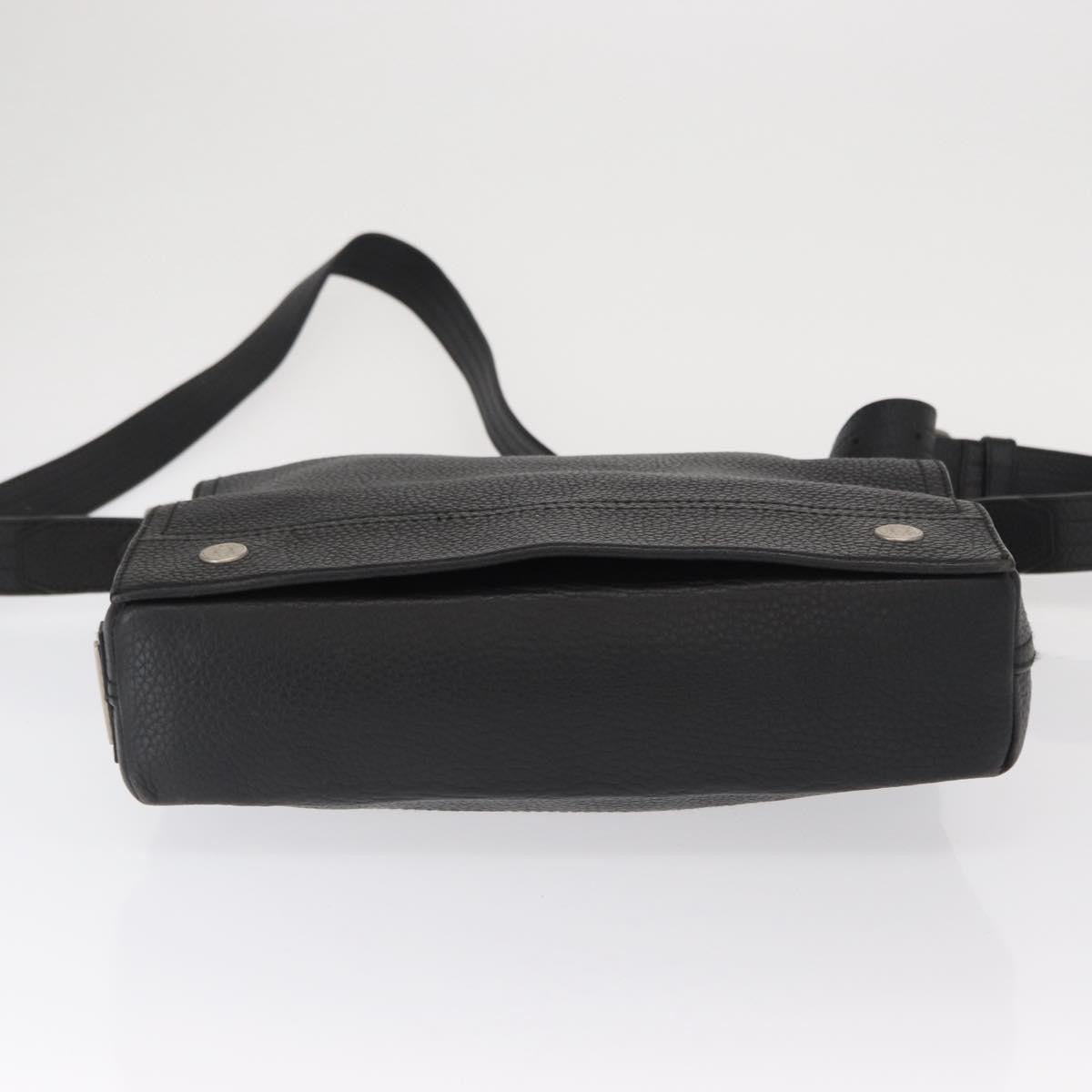 Bally Vintage Leather Black Leather Shoulder Bag Bag (Pre-Owned)
