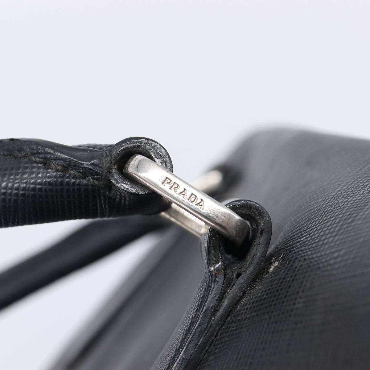 Prada Vintage Leather Black Leather Handbag (Pre-Owned)