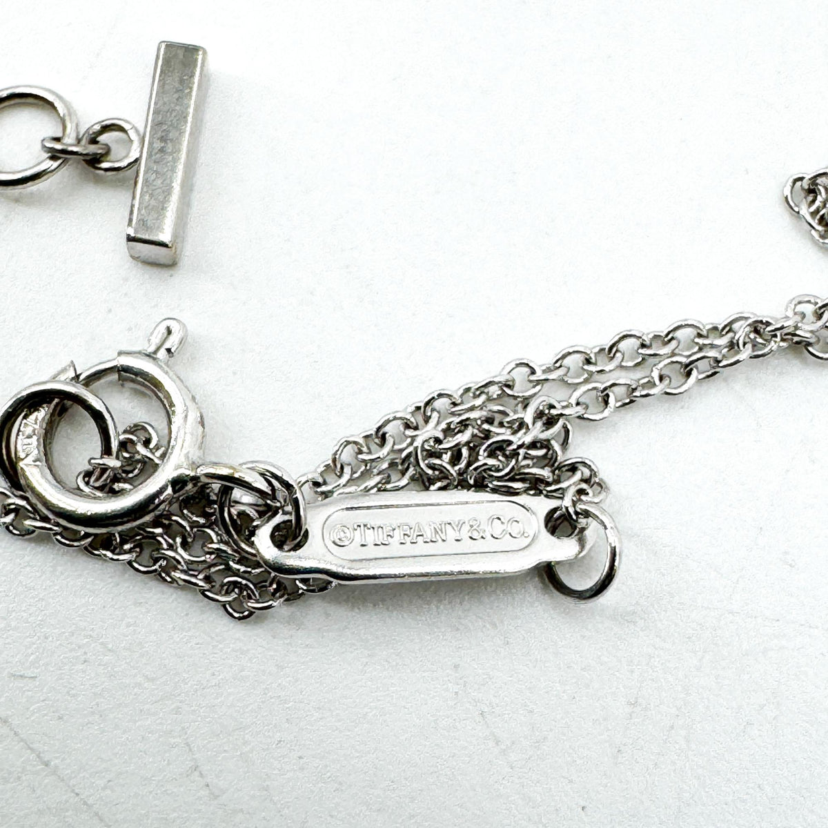 Tiffany & Co. T Smile Pendant 18K White Gold And Diamonds Silver White_Gold Necklace Jewelry (Pre-Owned)