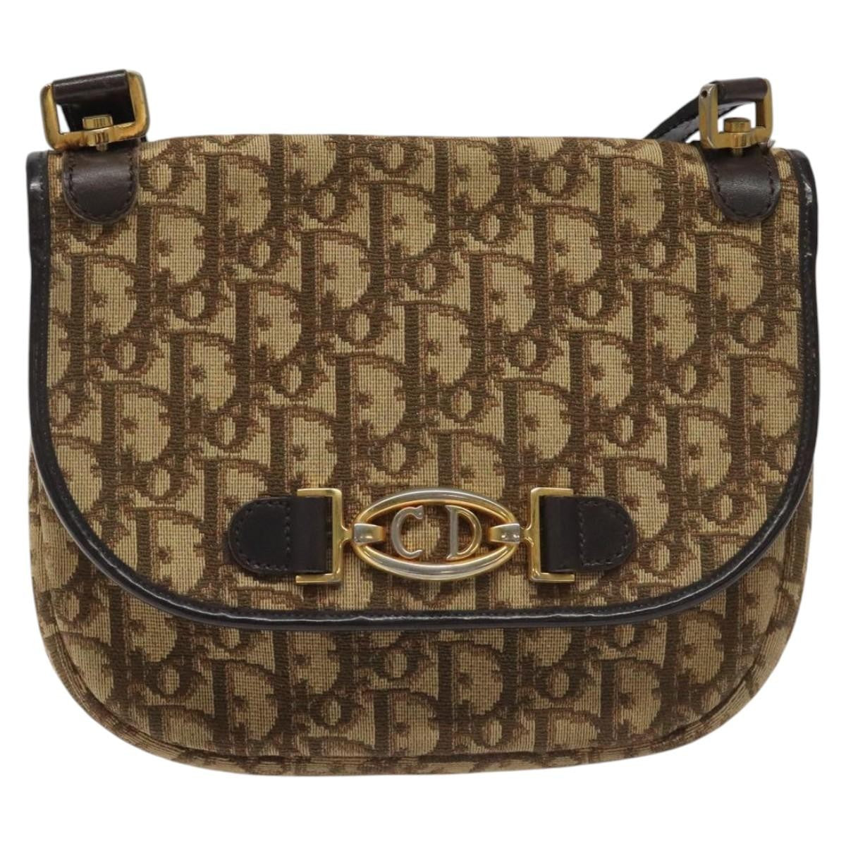 Christian Dior Vintage Trotter Canvas Brown Canvas Shoulder Bag Bag (Pre-Owned)