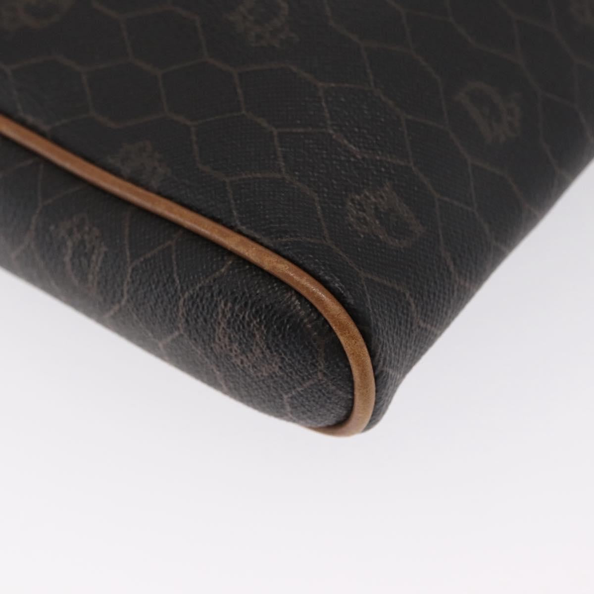 Christian Dior Vintage Honeycomb Canvas And Leather Black Canvas Shoulder Bag Bag (Pre-Owned)