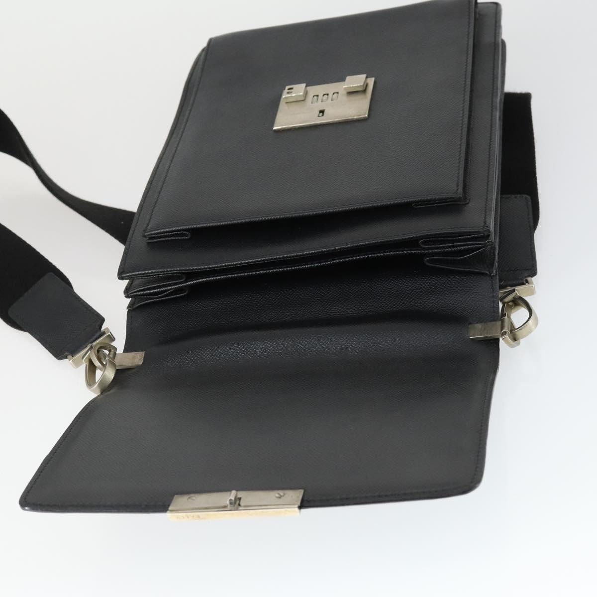 Bally Vintage Leather Black Leather Shoulder Bag Bag (Pre-Owned)