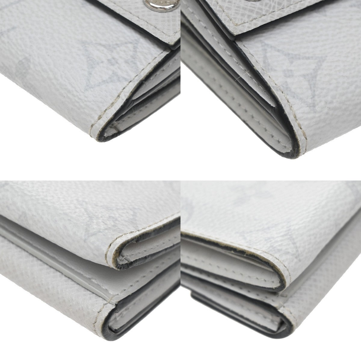 Louis Vuitton Discovery Monogram Taigarama White Leather Wallets Accessory (Pre-Owned)