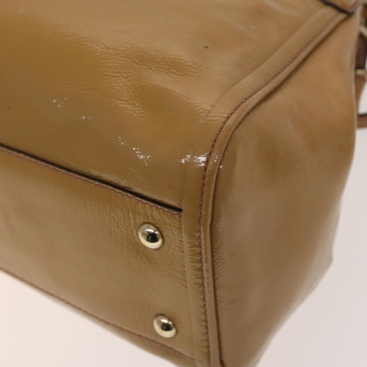 Gucci Soho Convertible Shoulder Patent Beige Patent_Leather Shoulder Bag Bag (Pre-Owned)