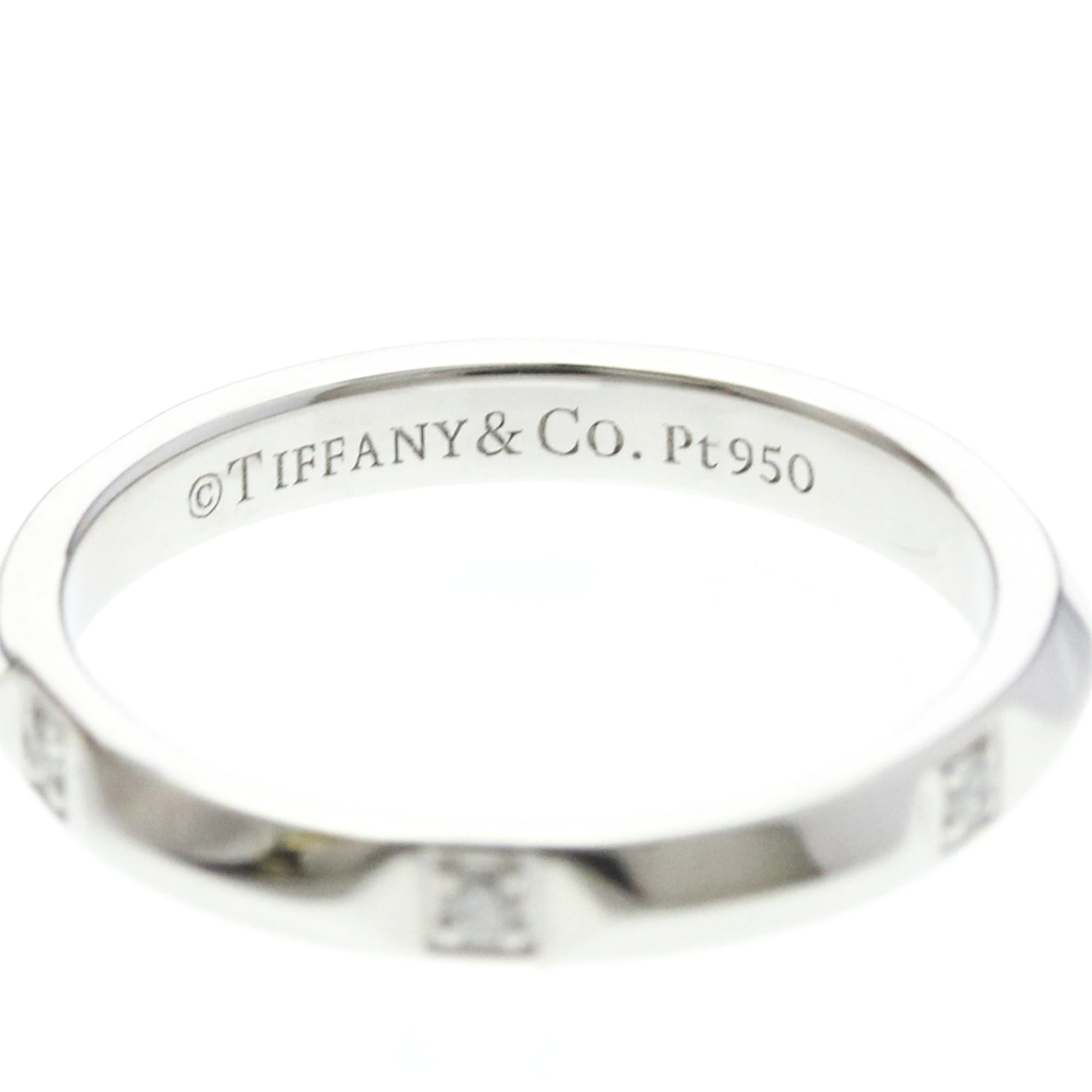 Tiffany & Co. True Band Platinum / 5Pdiamond Silver Platinum Ring Jewelry (Pre-Owned)