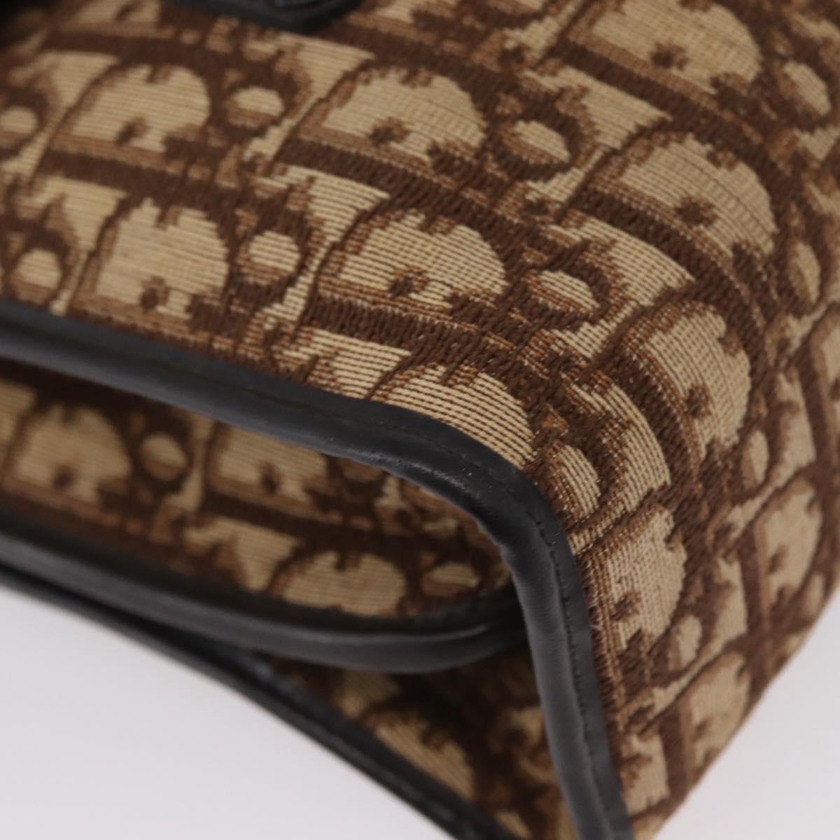 Christian Dior Trotter Canvas Beige Canvas Shoulder Bag Bag (Pre-Owned)