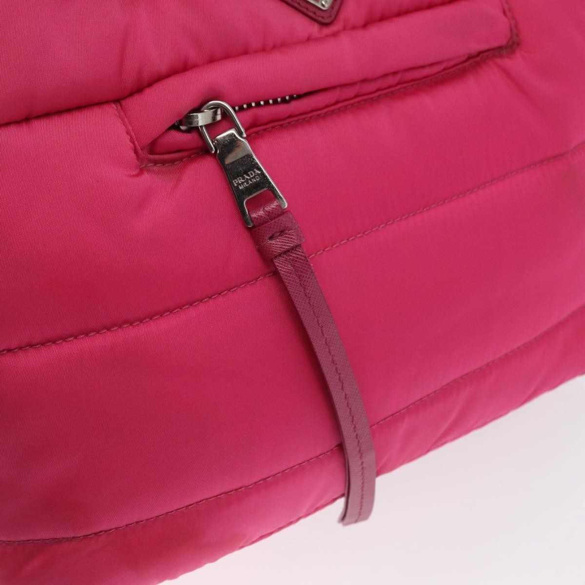 Prada Bomber Tessuto Pink Nylon Tote Bag Bag (Pre-Owned)