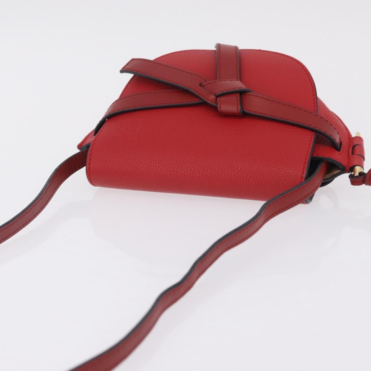 Loewe Metal Gate Leather Red Leather Shoulder Bag Bag (Pre-Owned)