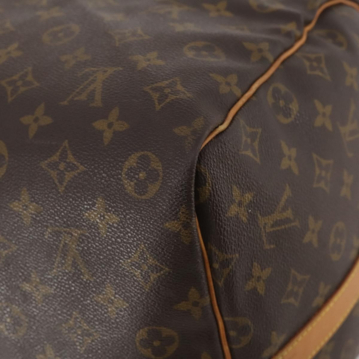 Louis Vuitton Keepall Bandouliere Monogram Canvas Brown Canvas Travel Bag Bag (Pre-Owned)