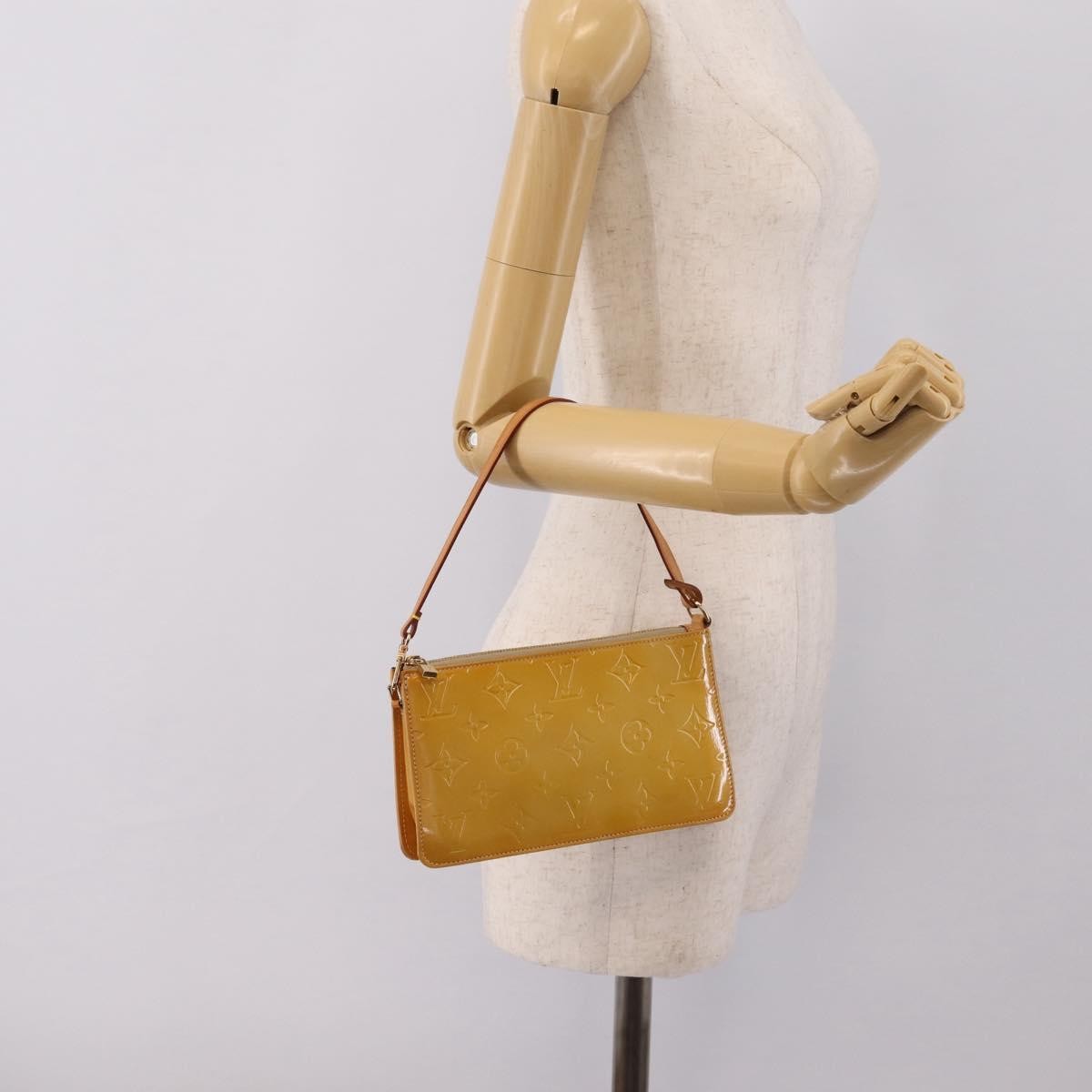 Louis Vuitton Lexington Pochette Monogram Vernis Beige Patent_Leather Clutche & Pouche Bag (Pre-Owned)