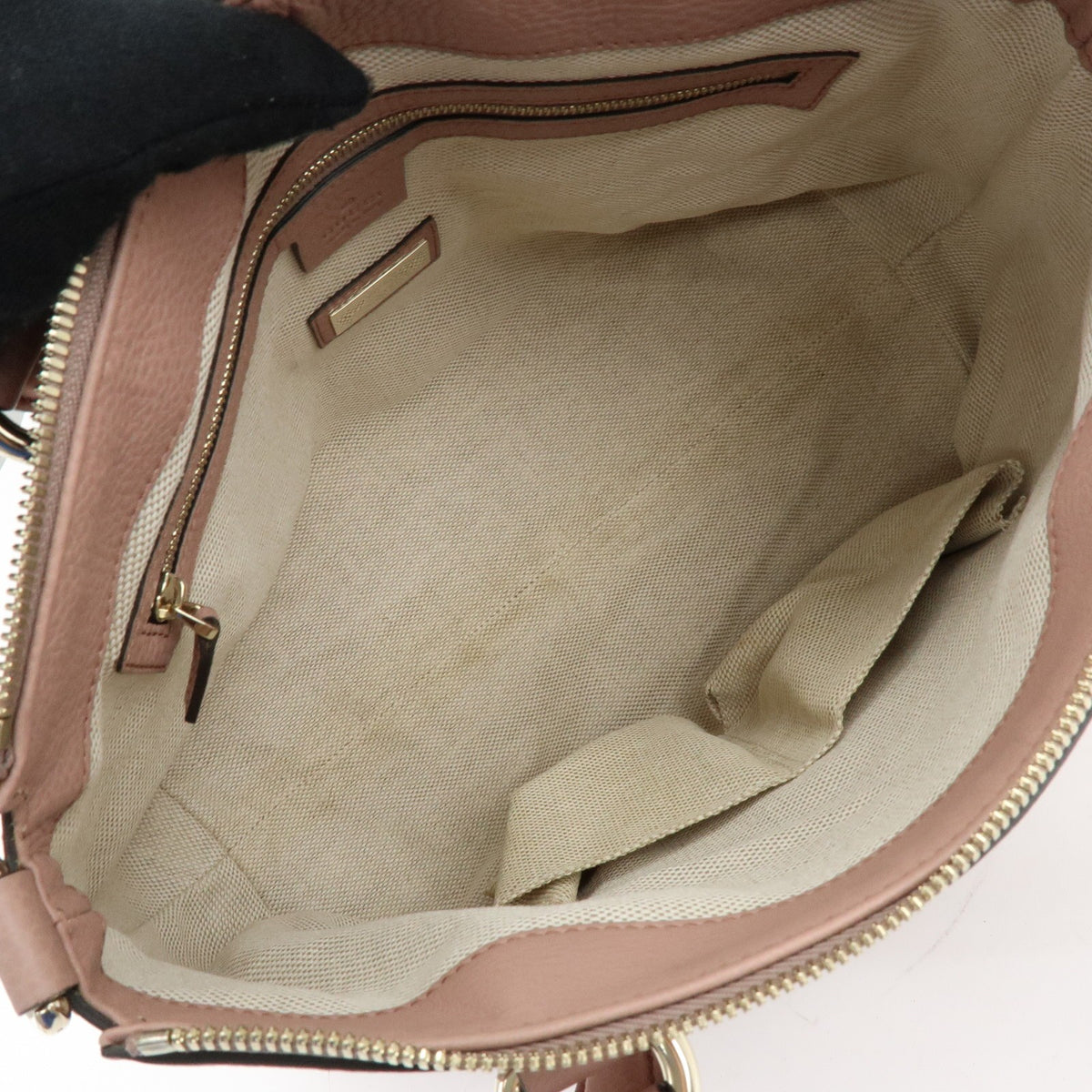 Gucci Soho Convertible Soft Top Handle Leather Pink Leather Handbag (Pre-Owned)
