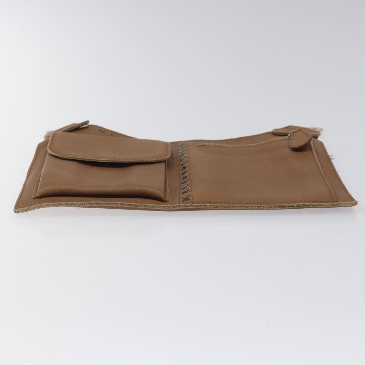 Bottega Veneta Vintage Front Pocket Waist Leather Brown Leather Clutche & Pouche Bag (Pre-Owned)
