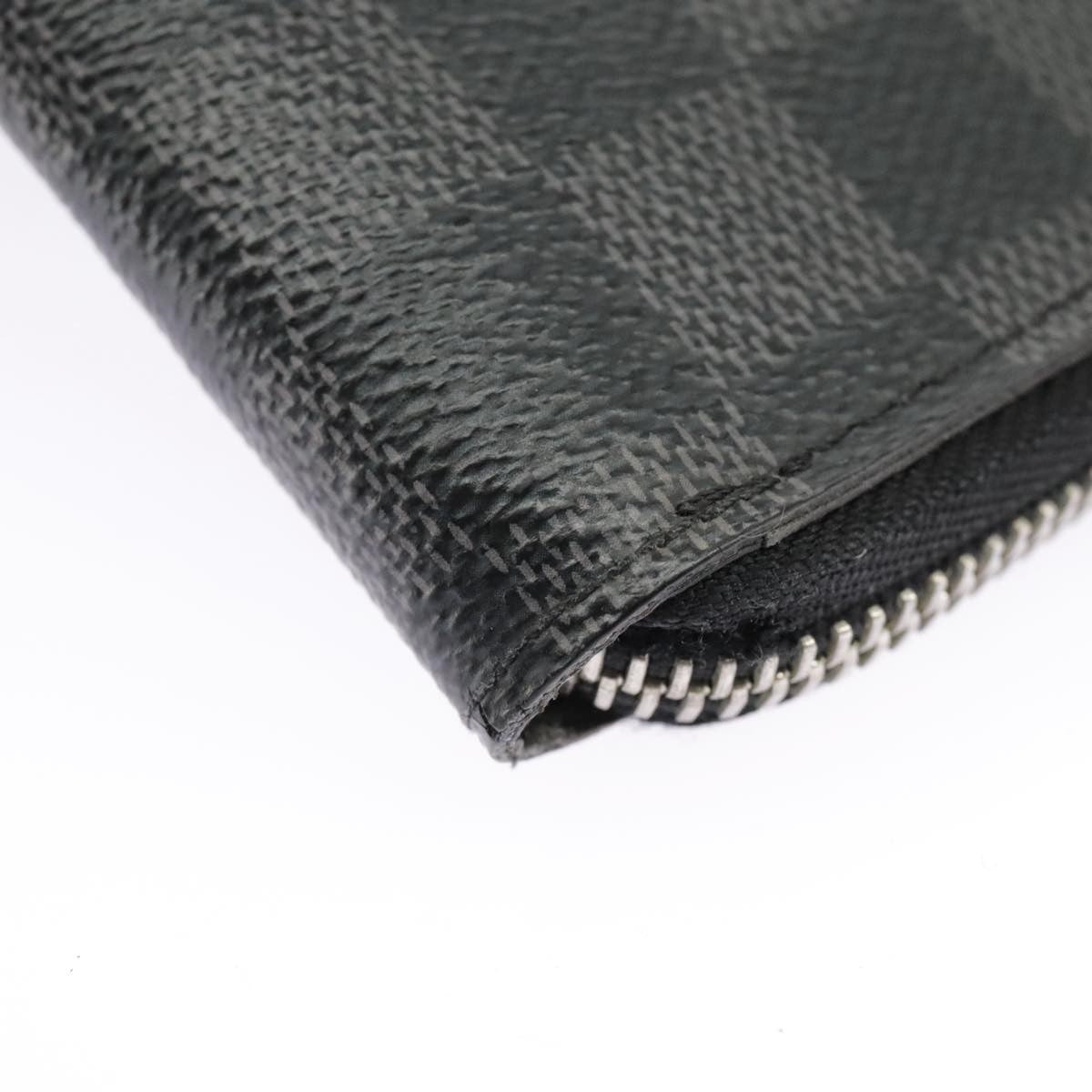 Louis Vuitton Zippy Wallet Vertical Damier Graphite Gray Canvas Wallets Accessory (Pre-Owned)