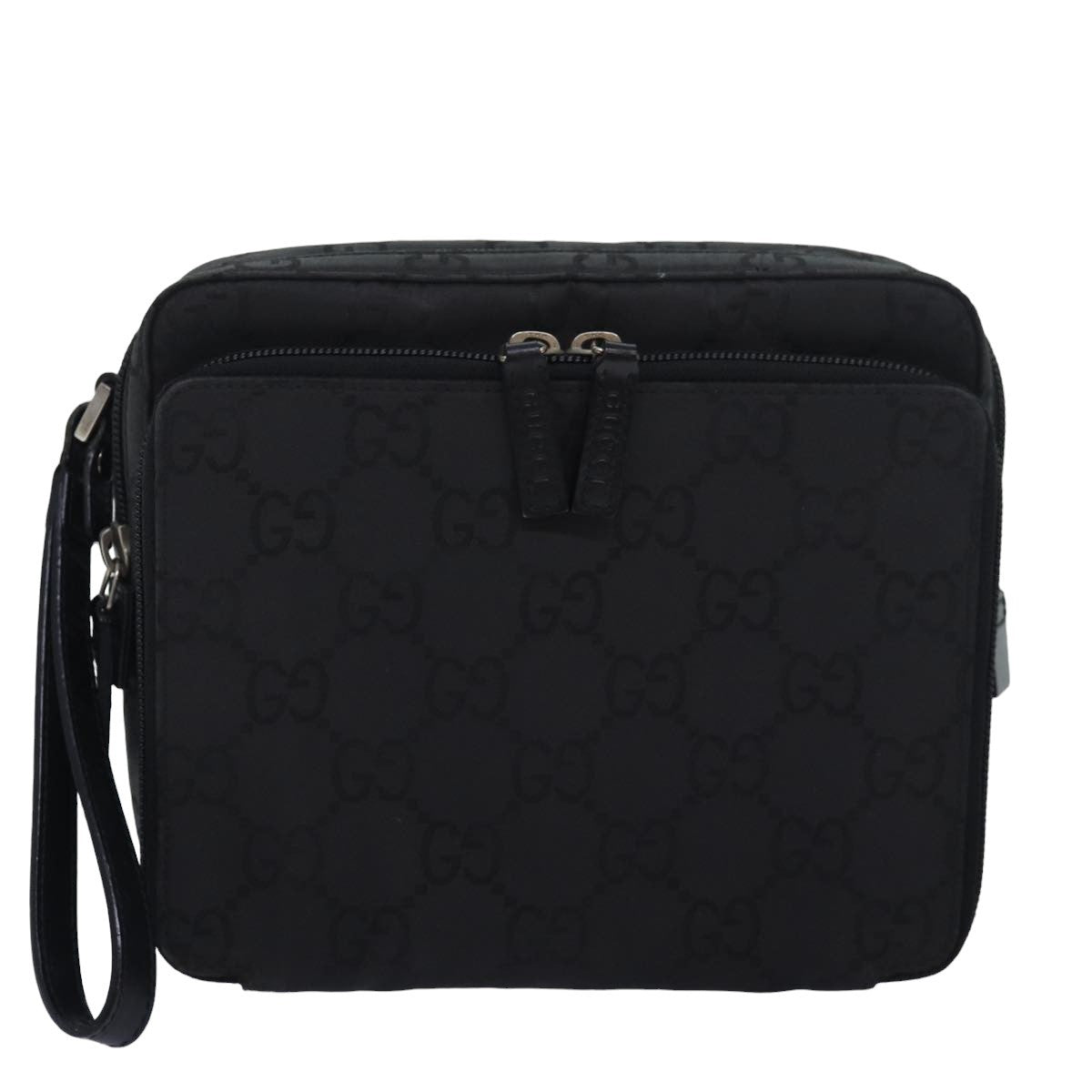 Gucci Vintage Clutch Canvas Black Canvas Clutche & Pouche Bag (Pre-Owned)