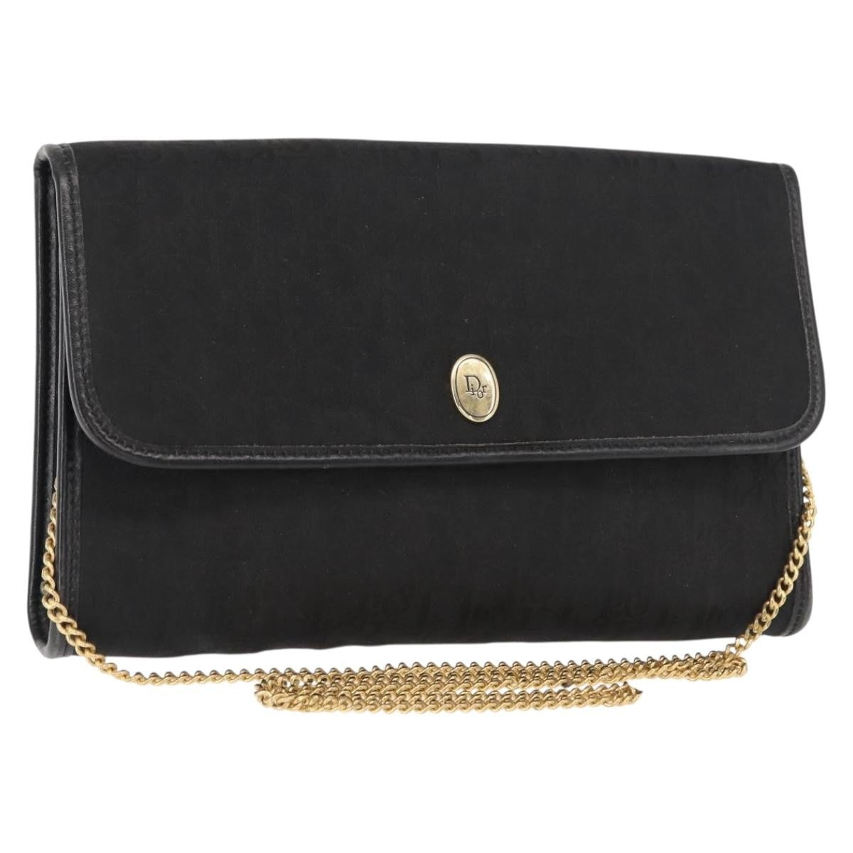 Christian Dior Trotter Shoulder Canvas Black Canvas Shoulder Bag Bag (Pre-Owned)