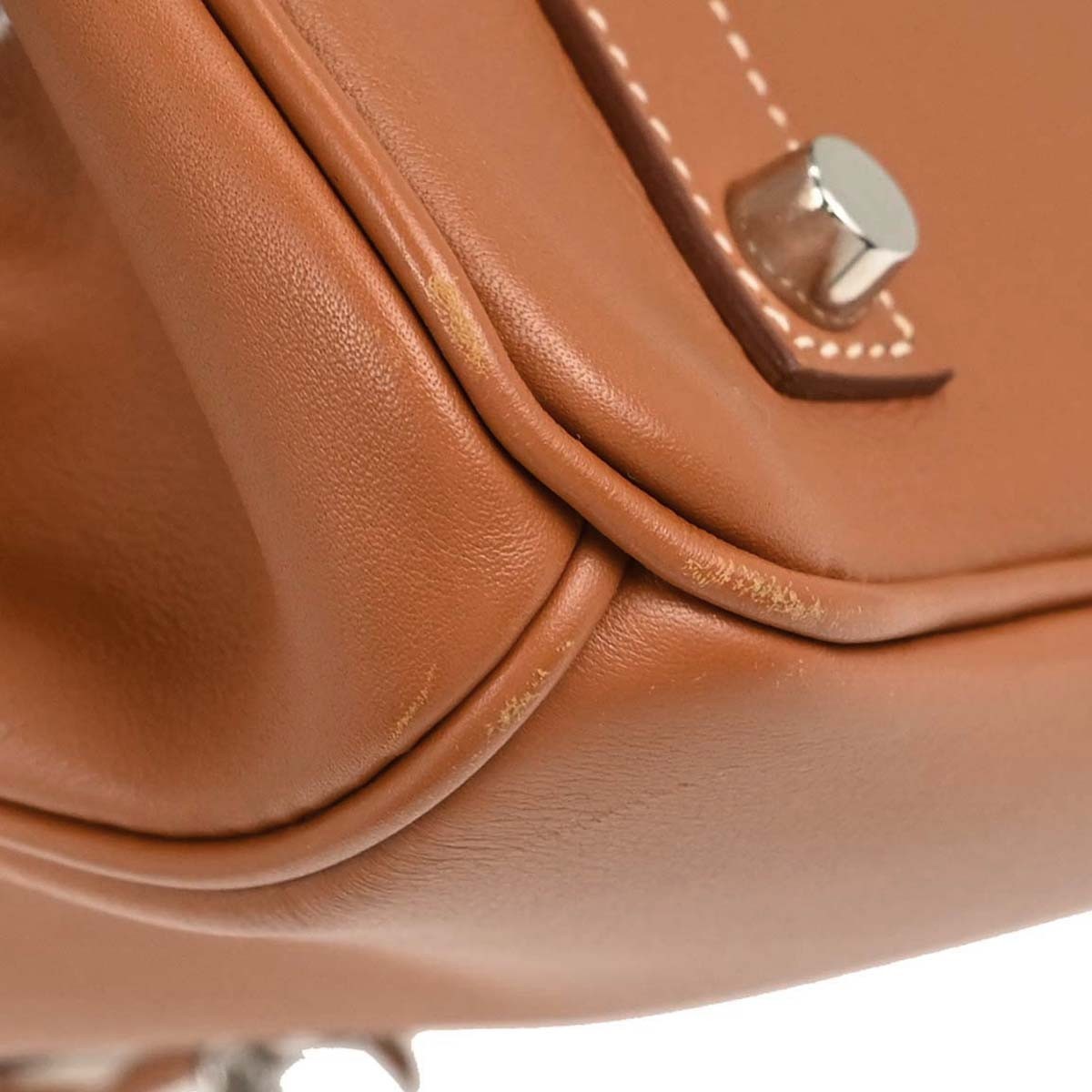 Hermes Birkin Brown Swift With Palladium Hardware Brown Leather Handbag (Pre-Owned)