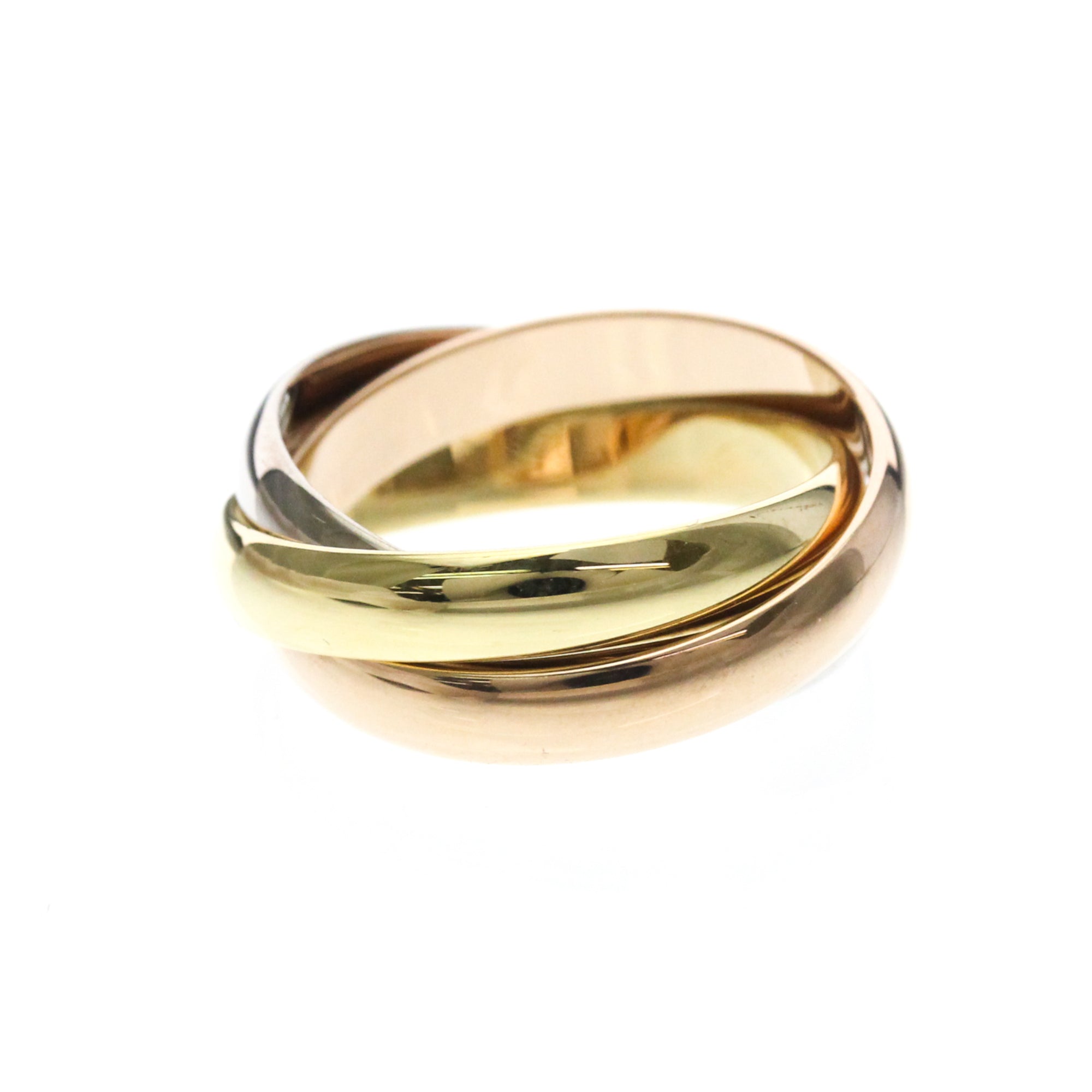 Cartier Trinity 18K Tricolor Gold With Cultured Pearls Gold Gold Earrings Jewelry (Pre-Owned)
