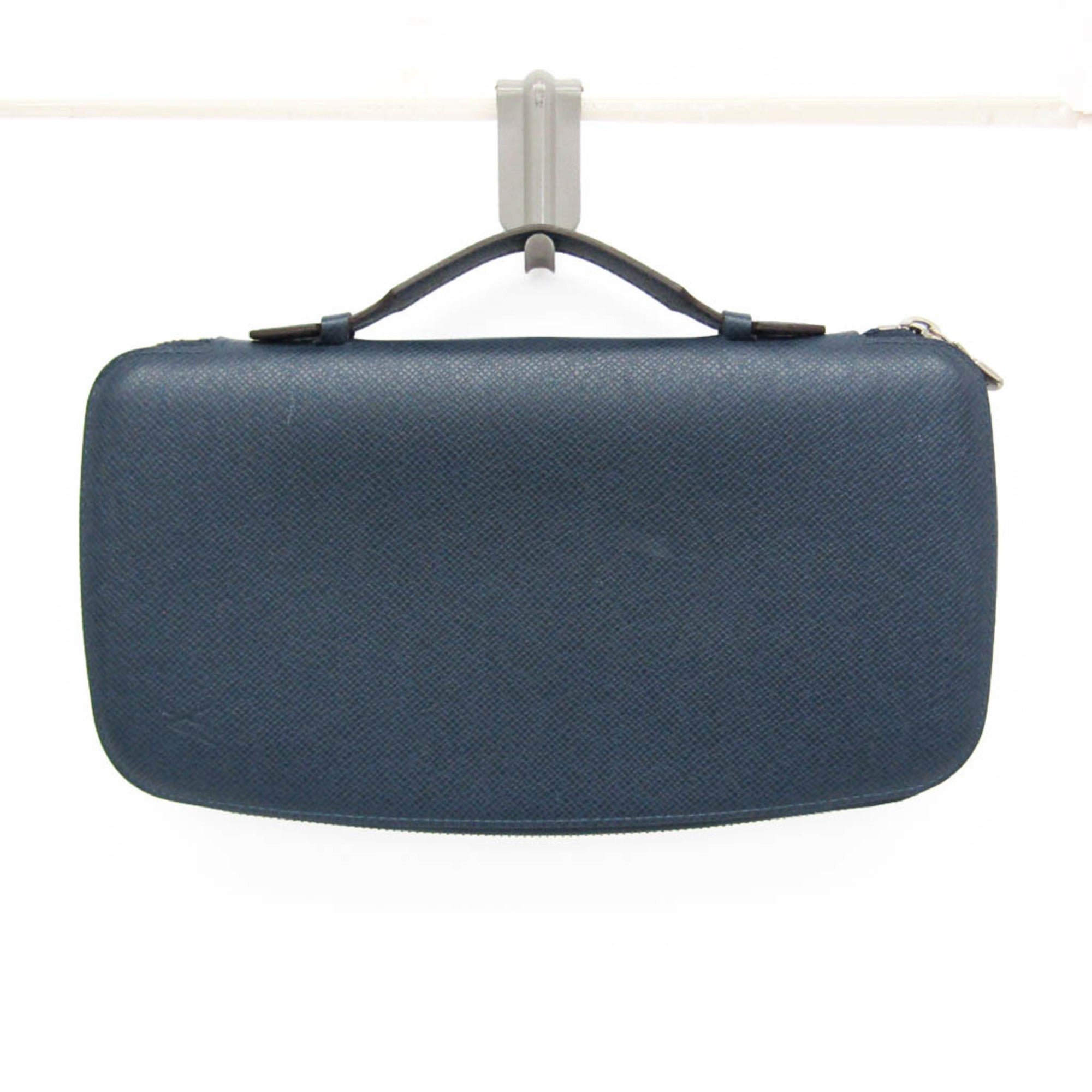 Louis Vuitton Atoll Organizer Taiga Leather Blue Leather Wallets Accessory (Pre-Owned)