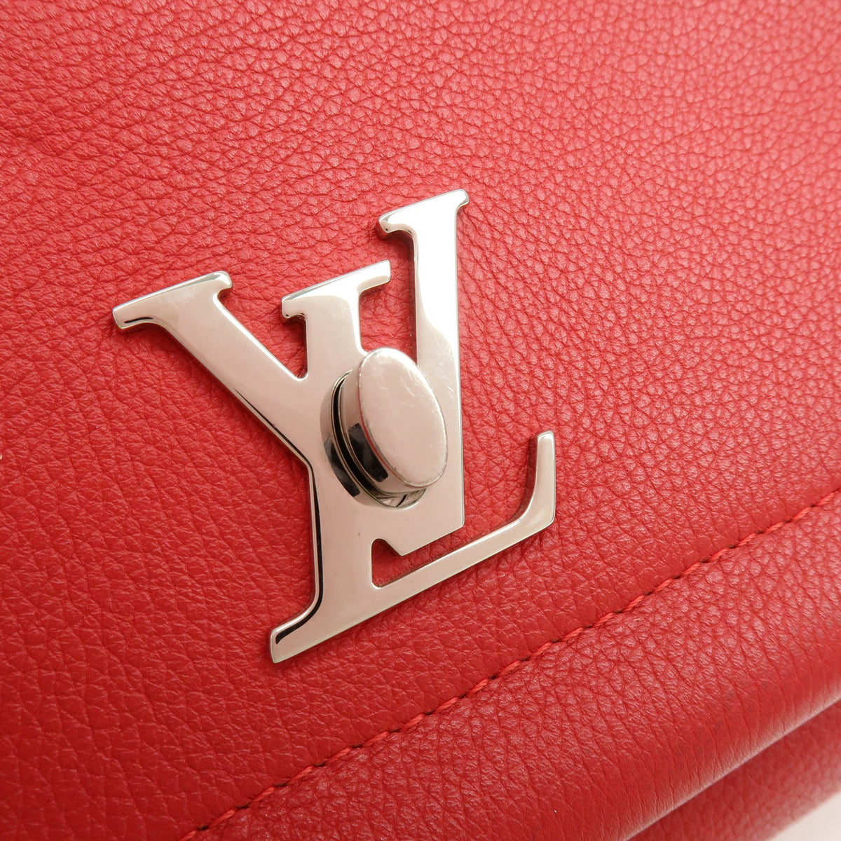 Louis Vuitton Lockme Ii Leather Red Leather Shoulder Bag Bag (Pre-Owned)