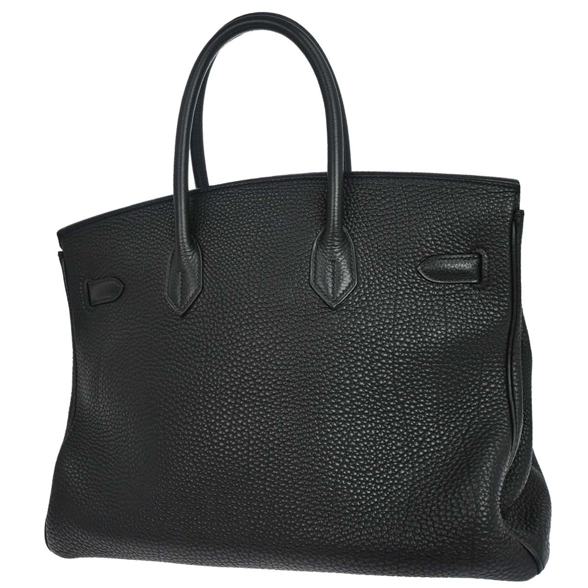 Hermes Birkin Black Togo With Gold Hardware Black Calfskin Handbag (Pre-Owned)